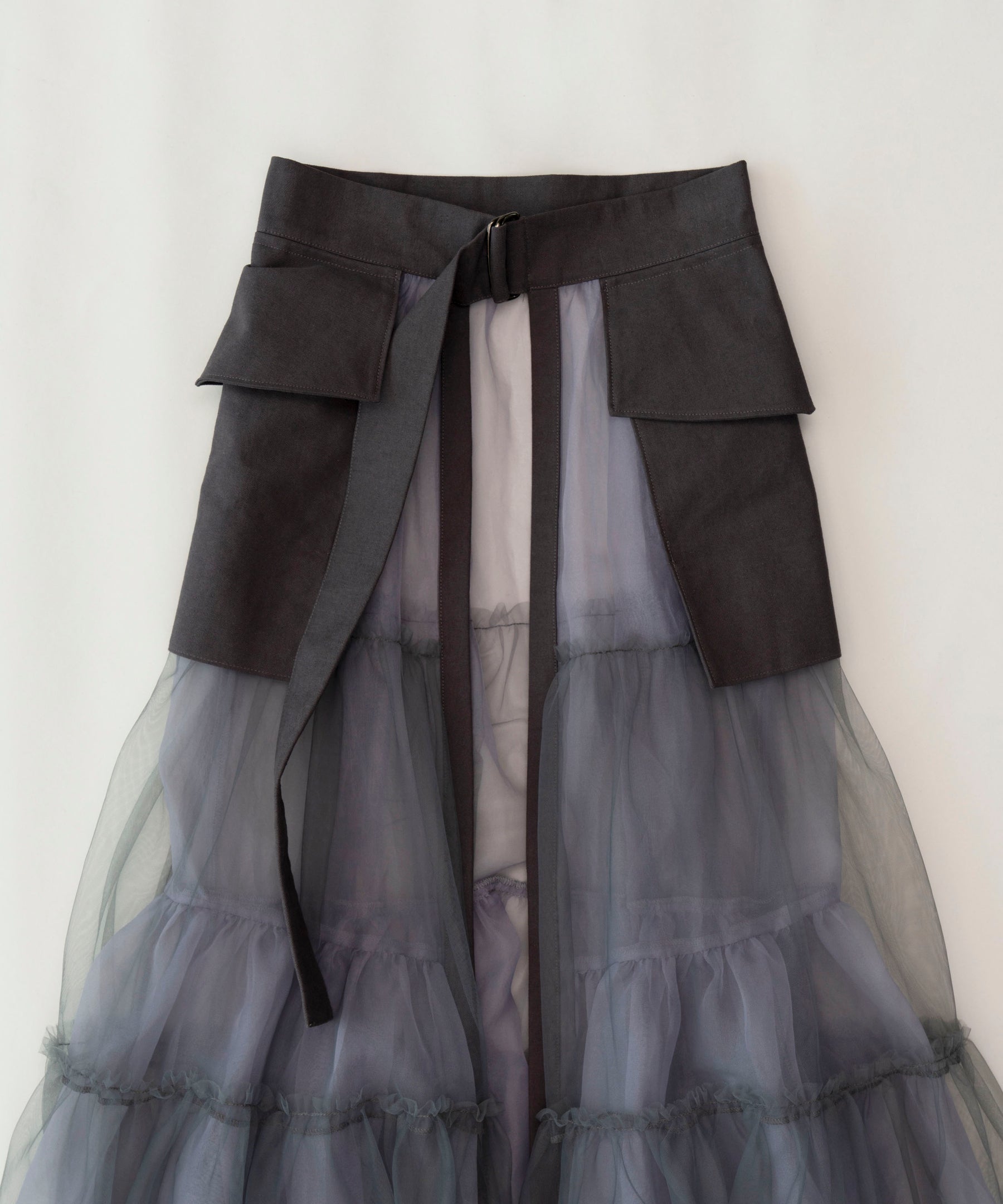 Tulle Tiered Belt Skirt