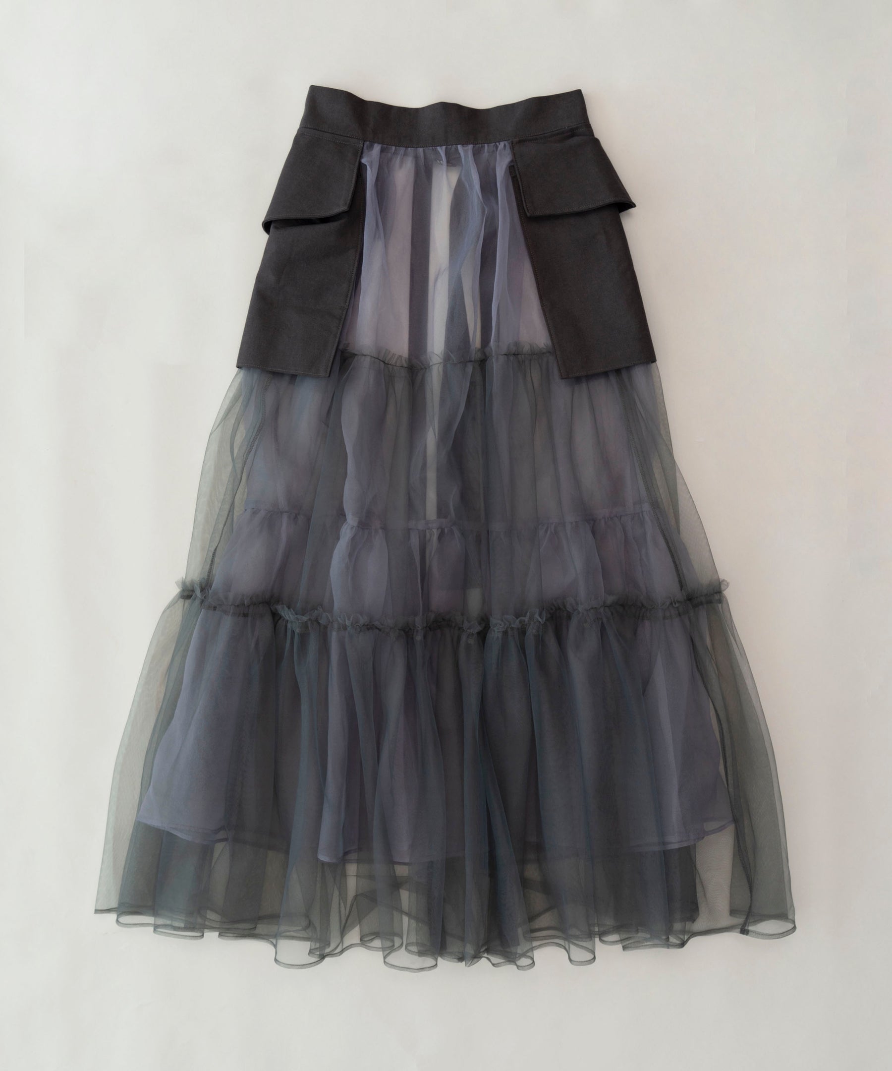 Tulle Tiered Belt Skirt