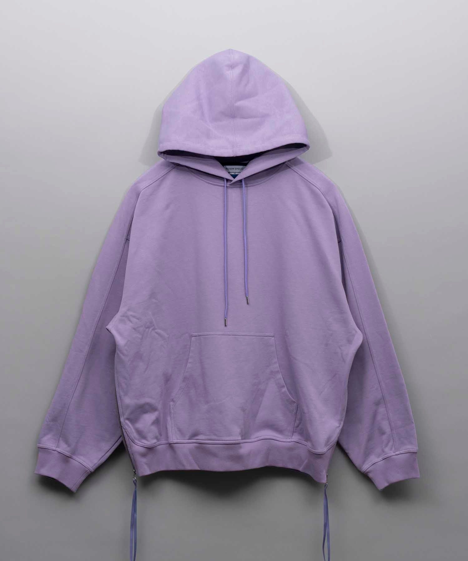 Heavy-Weight Sweat Prime-Over Side Zip Pullover Hoodie