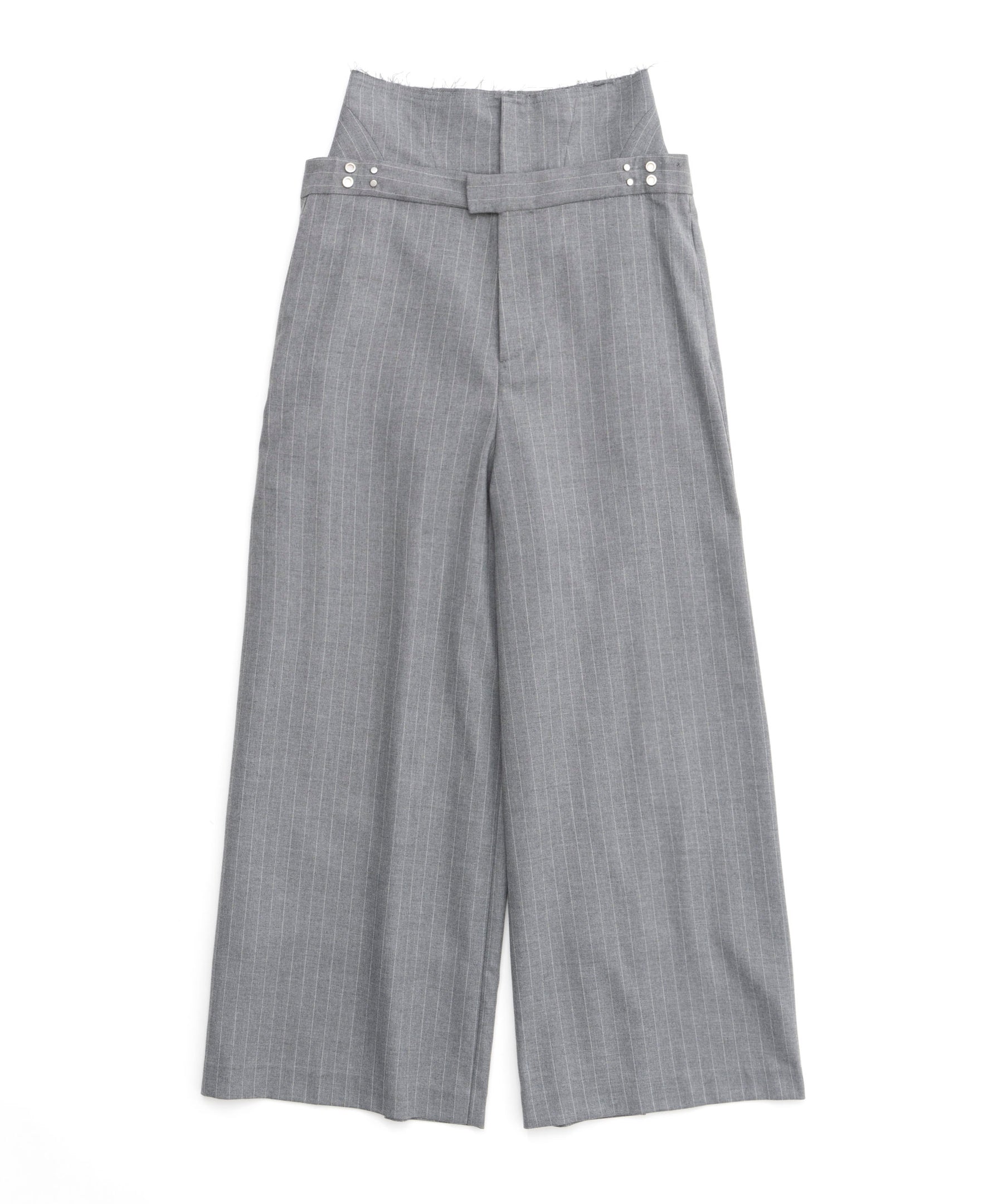 【SALE】Low Waist Layered Stripe Wide Pants