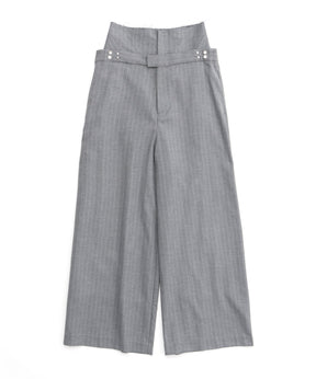 【SALE】Low Waist Layered Stripe Wide Pants