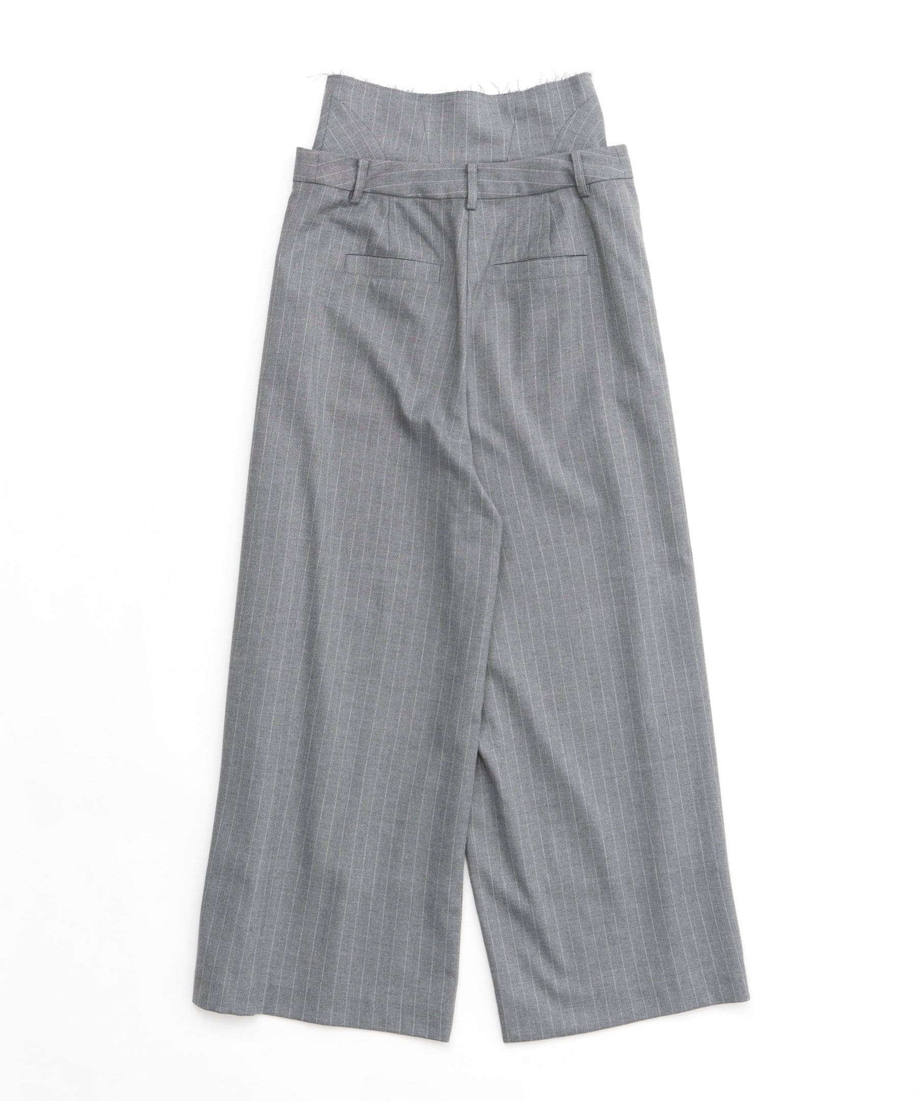 【SALE】Low Waist Layered Stripe Wide Pants