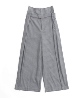 【SALE】Low Waist Layered Stripe Wide Pants