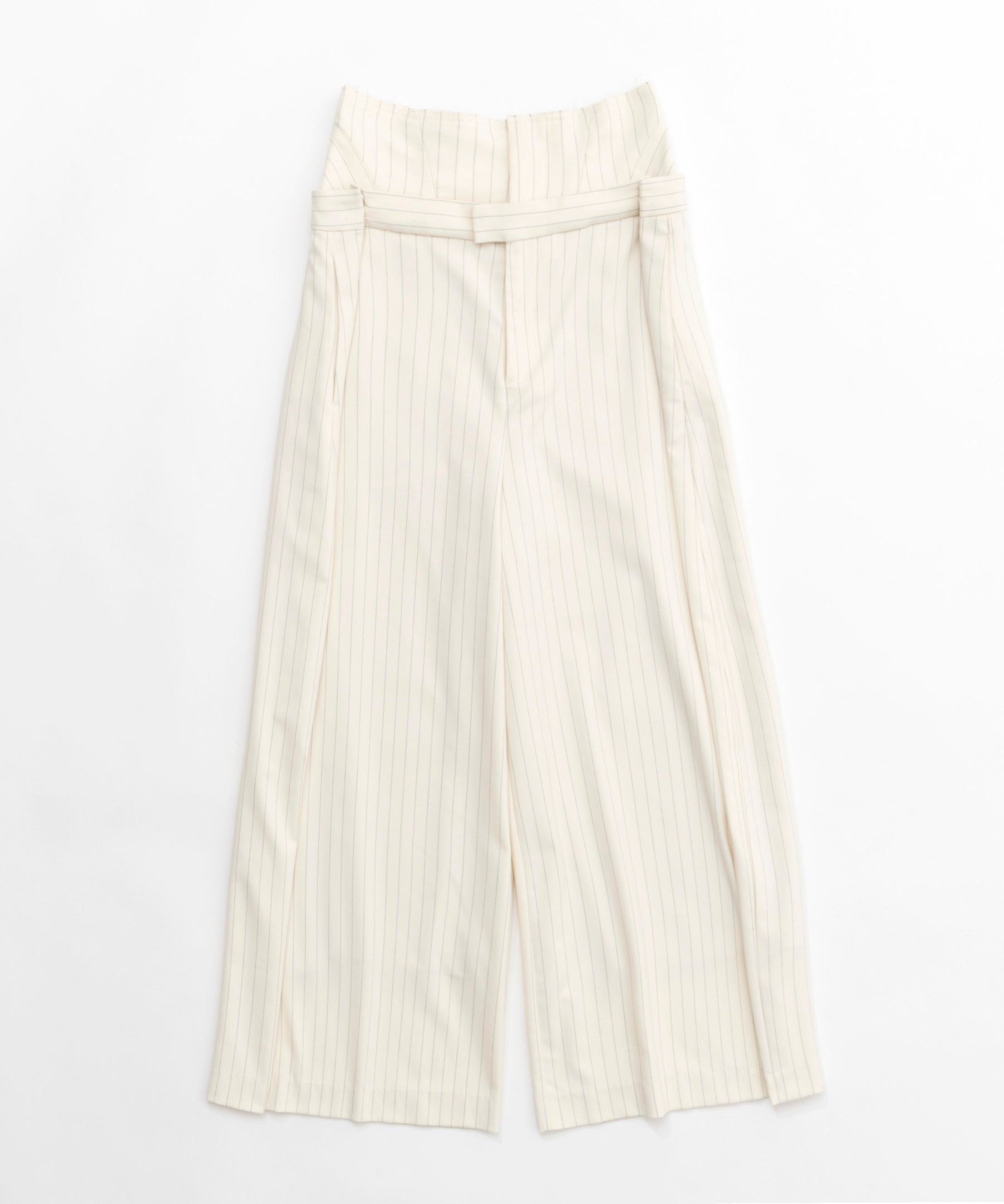 【SALE】Low Waist Layered Stripe Wide Pants