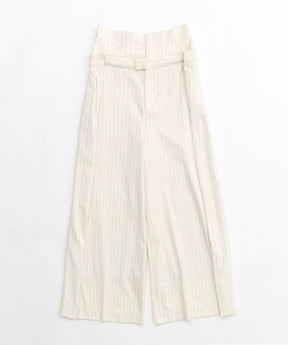 【SALE】Low Waist Layered Stripe Wide Pants