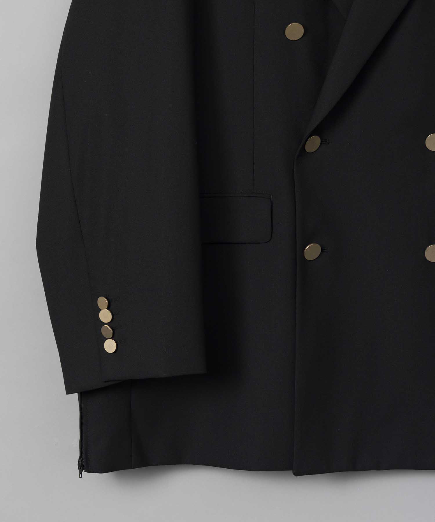 CORDURA Wool Prime-Over Peaked Lapel Gold Button Blazer