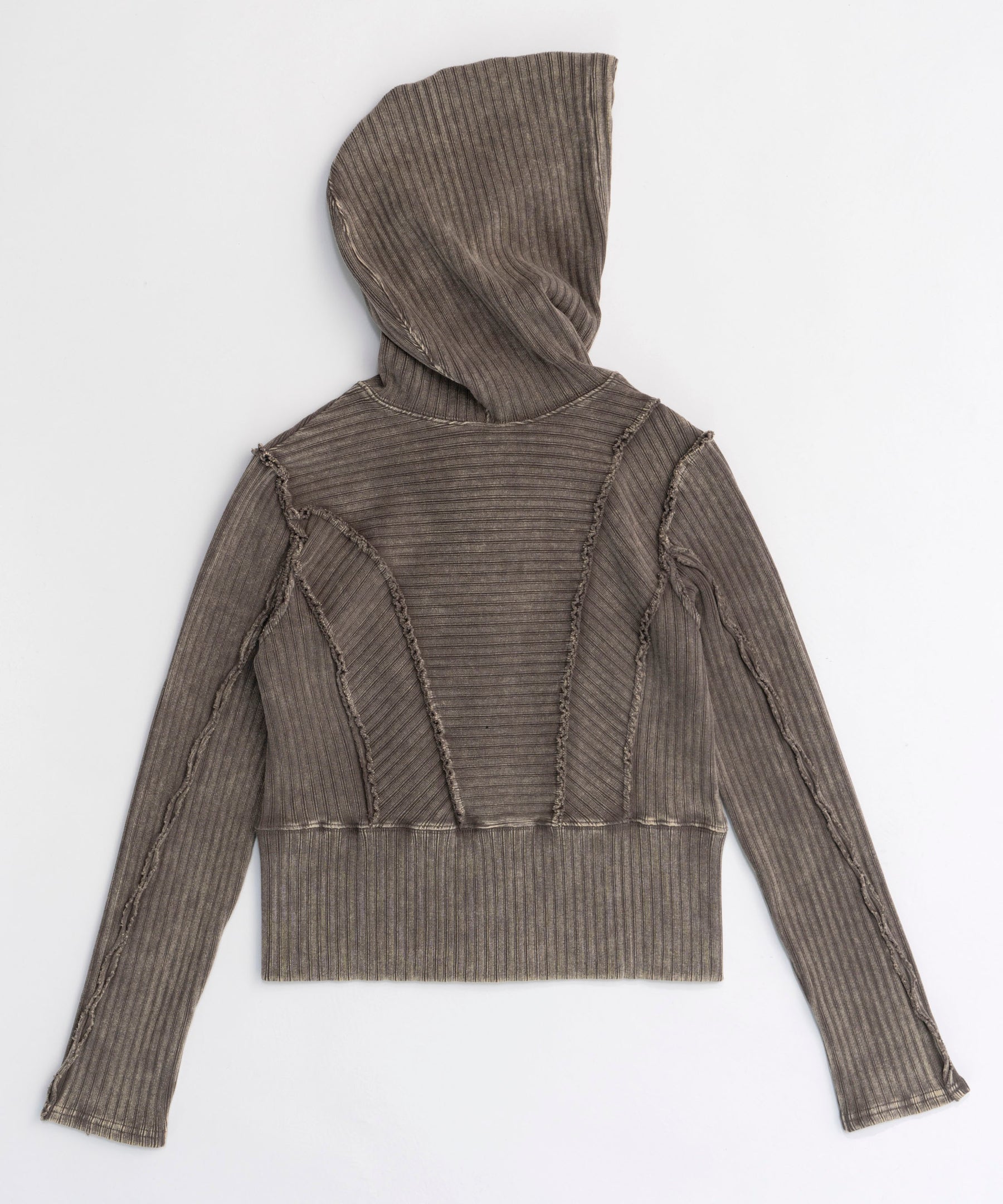 Ribbed Short Hoodie