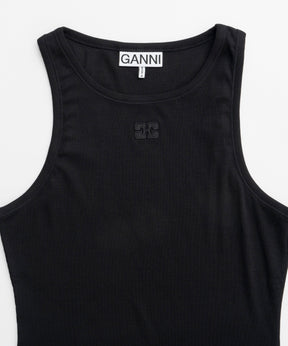 【GANNI】Soft Cotton Rib Tank Top