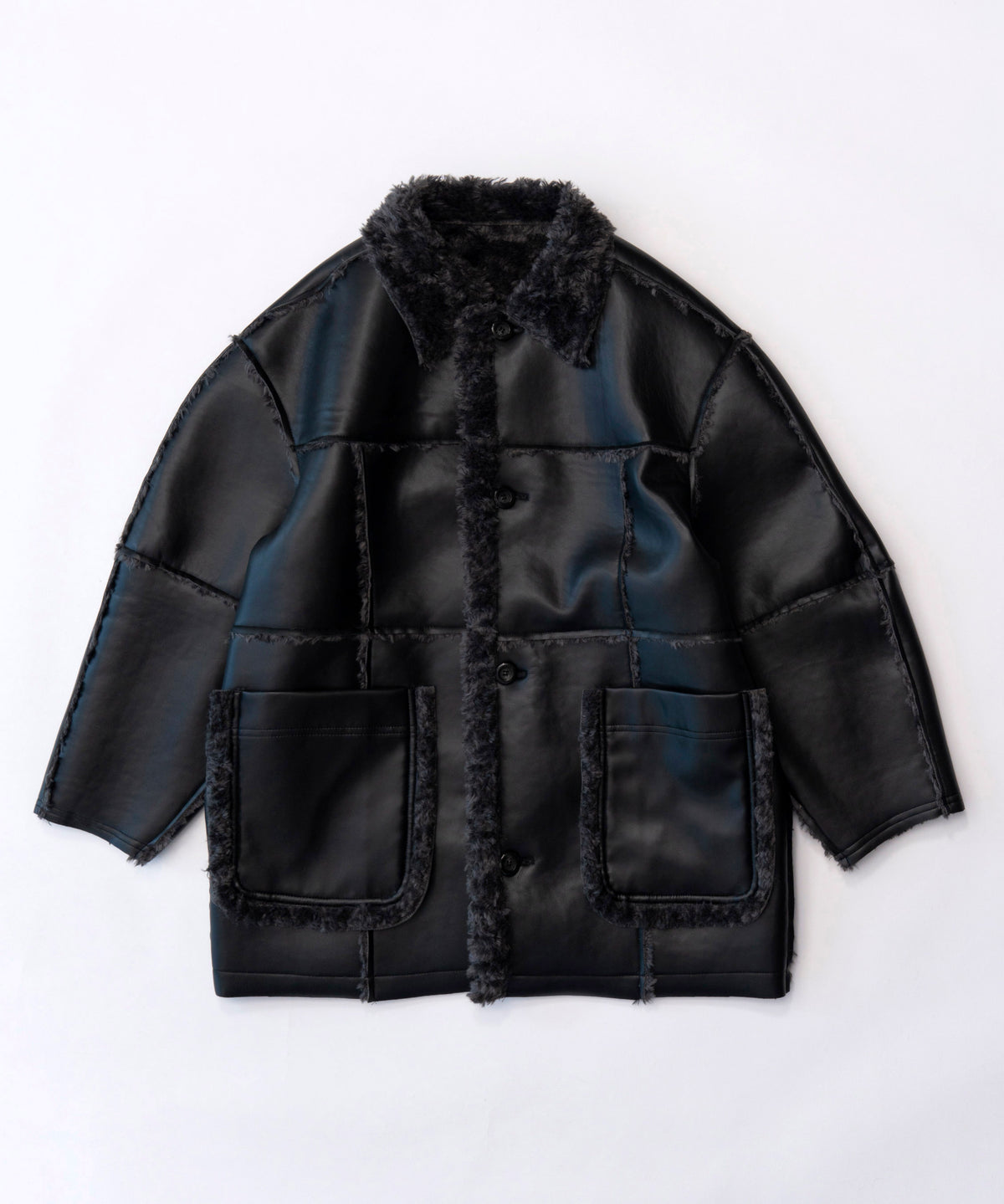 Reversible Vegan Mouton Coat