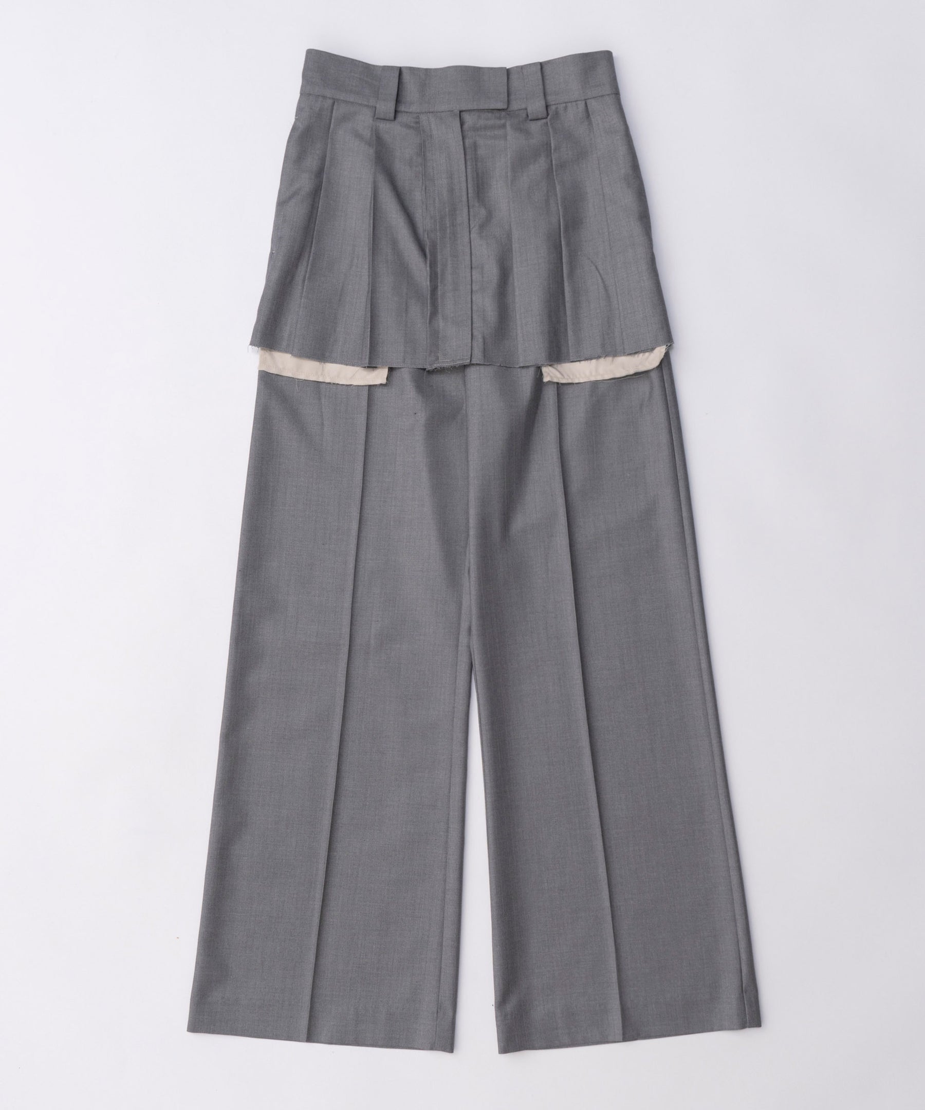 Box Pleated Skirt Pants