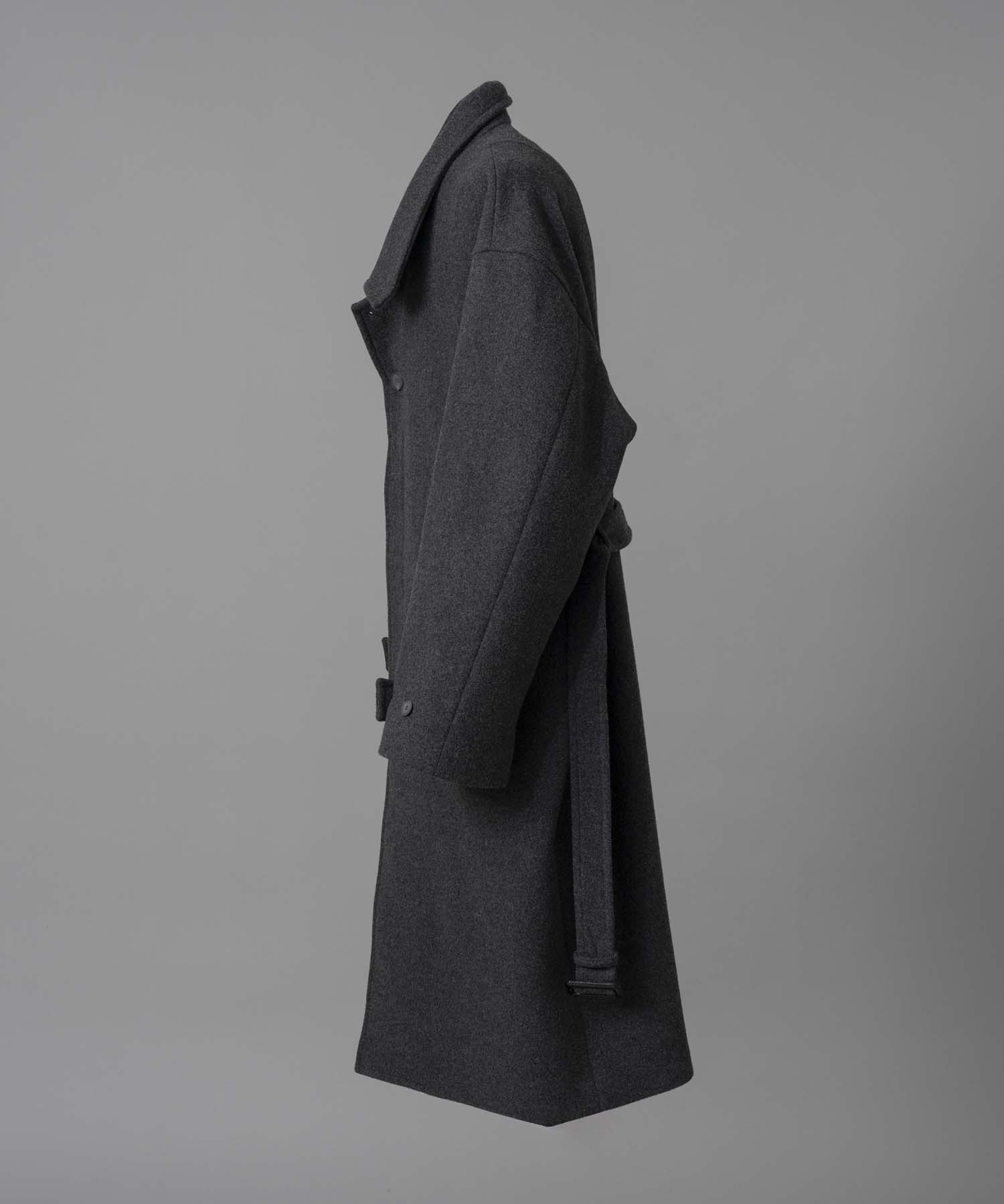 Super140s Prime-Over Forward Drop Melton Coat