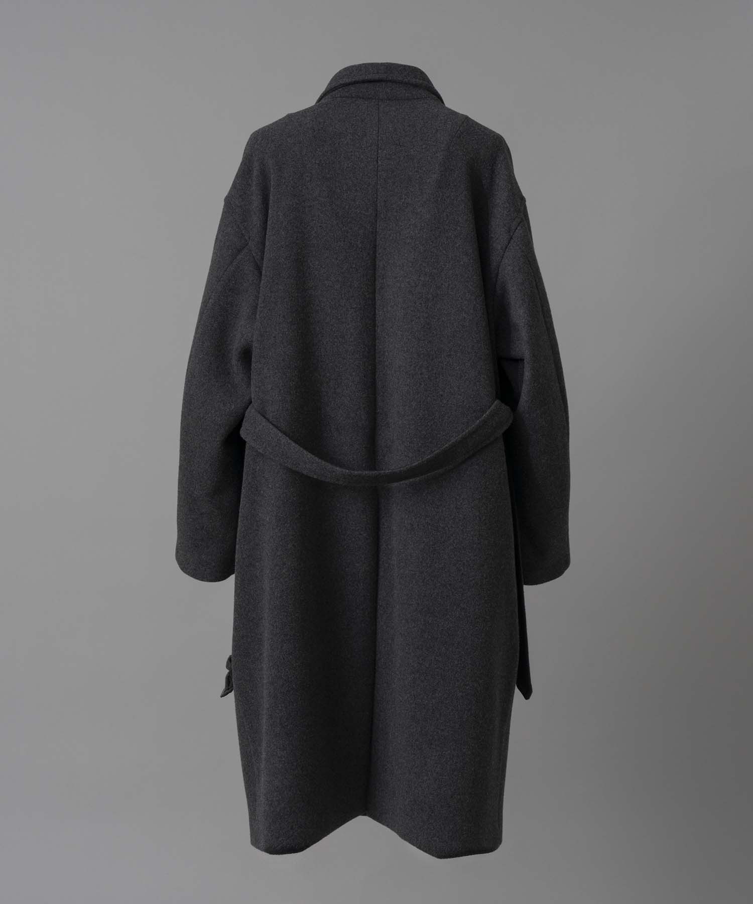 Super140s Prime-Over Forward Drop Melton Coat