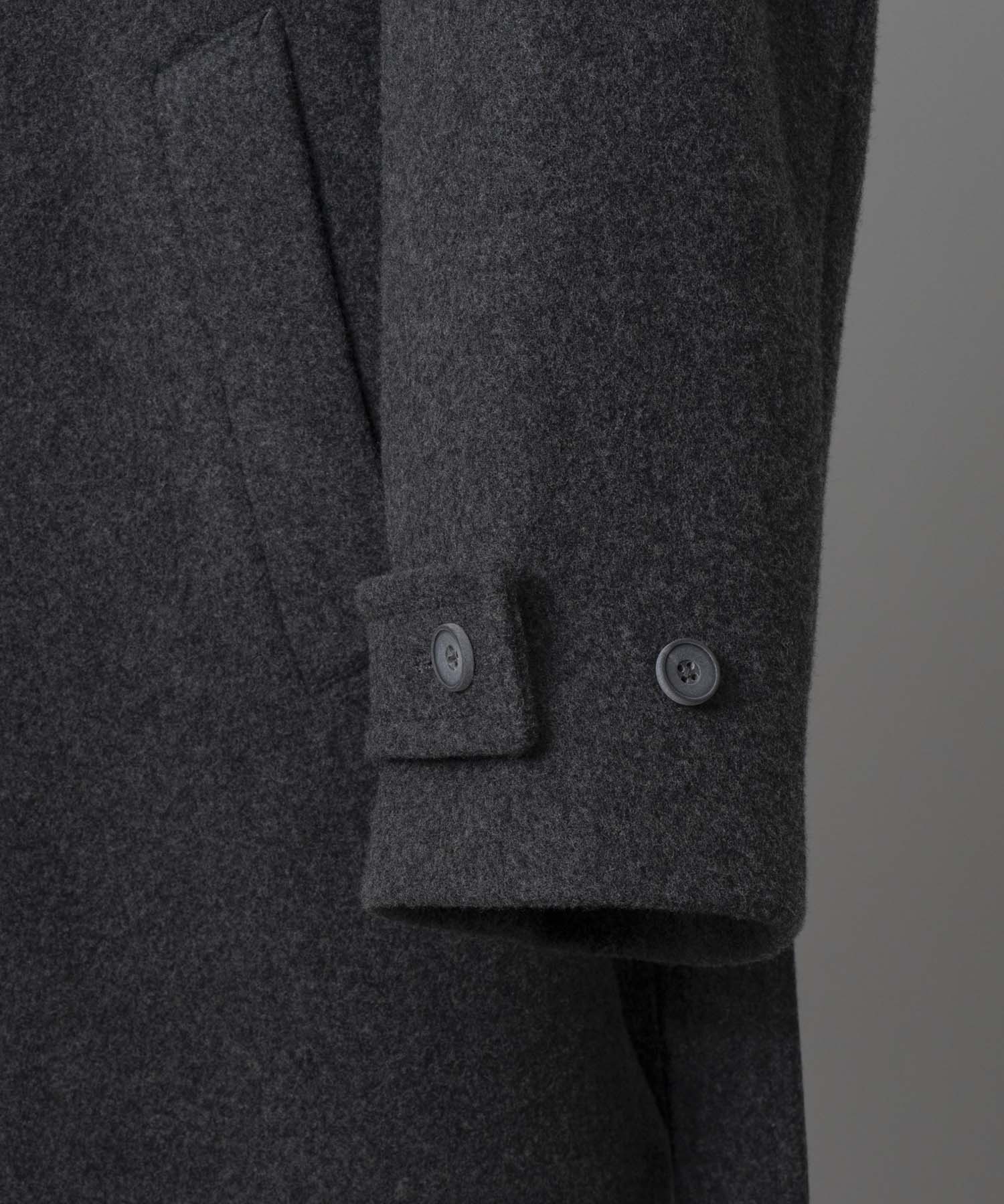 Super140s Prime-Over Forward Drop Melton Coat