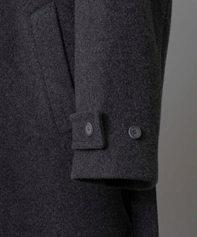 Super140s Prime-Over Forward Drop Melton Coat