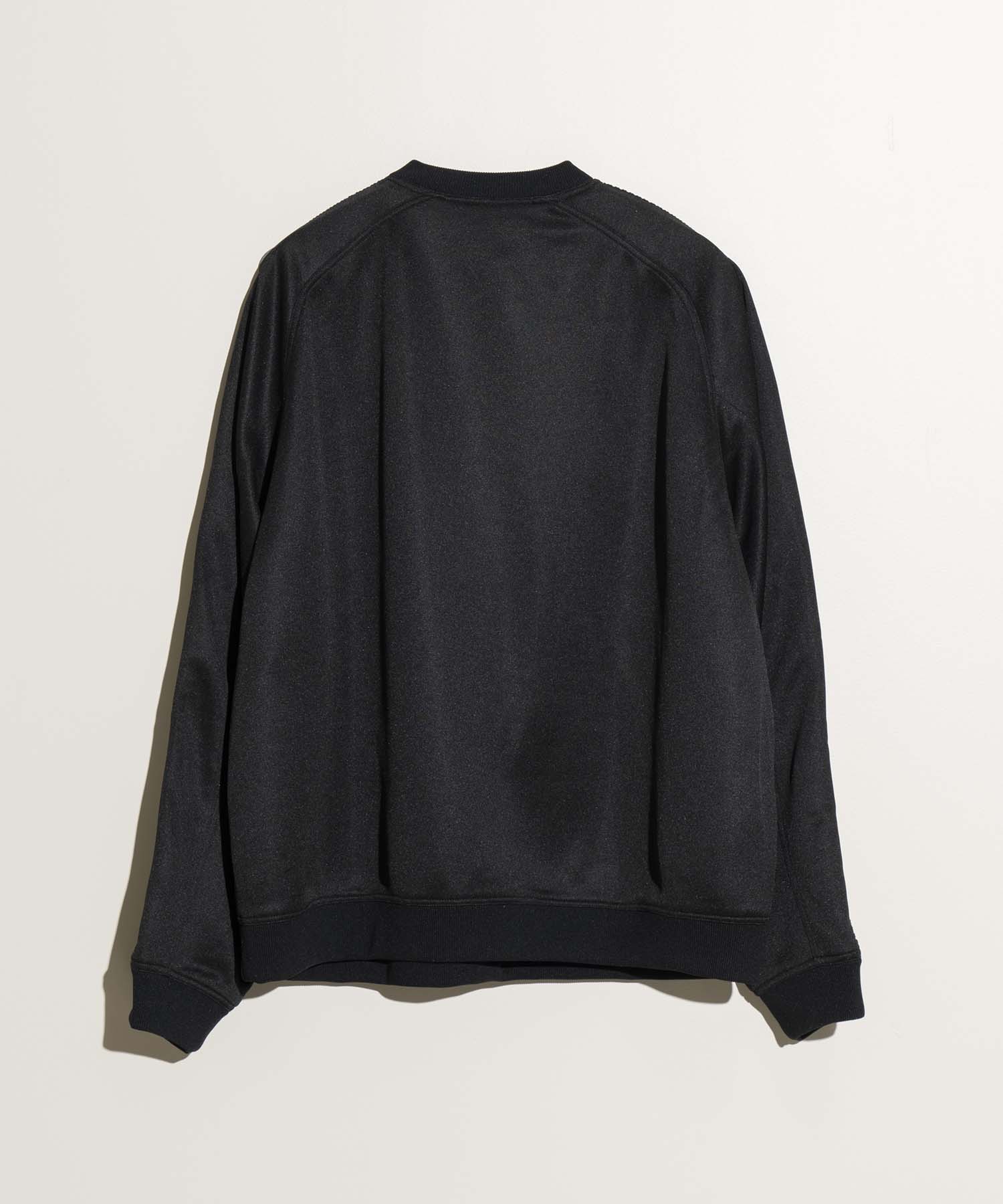 Prime-Over Crochet Line Crew Neck Track Pullover