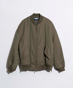 Prime-Over Wool Chambray MA-1 Bomber Jacket