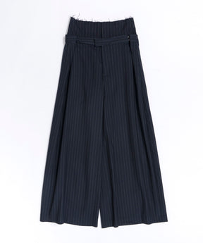 【SALE】Low Waist Layered Stripe Wide Pants