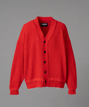 【24AW PRE-ORDER】Prime-Over Side Zip Rib V-Neck Knit Cardigan