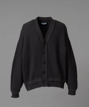 【24AW PRE-ORDER】Prime-Over Side Zip Rib V-Neck Knit Cardigan