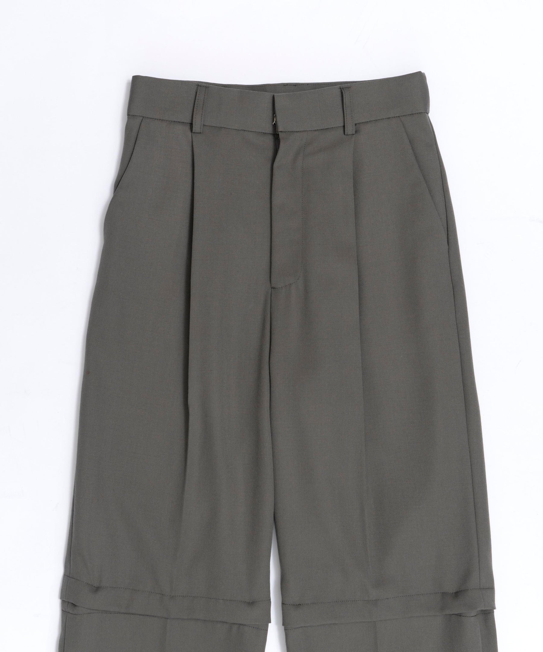 【SALE】2way Two Tuck Wide Pants