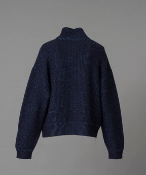 【24AW PRE-ORDER】Prime-Over Wool Mixed Half Zip Rib Knit Pullover