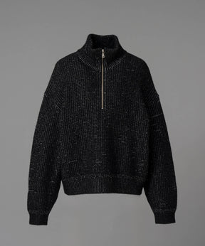 【24AW PRE-ORDER】Prime-Over Wool Mixed Half Zip Rib Knit Pullover