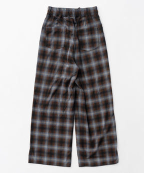 【PRE-ORDER】Plaid Pattern Bicolor Denim Pants