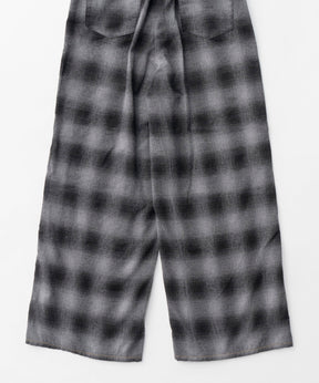 【PRE-ORDER】Plaid Pattern Bicolor Denim Pants