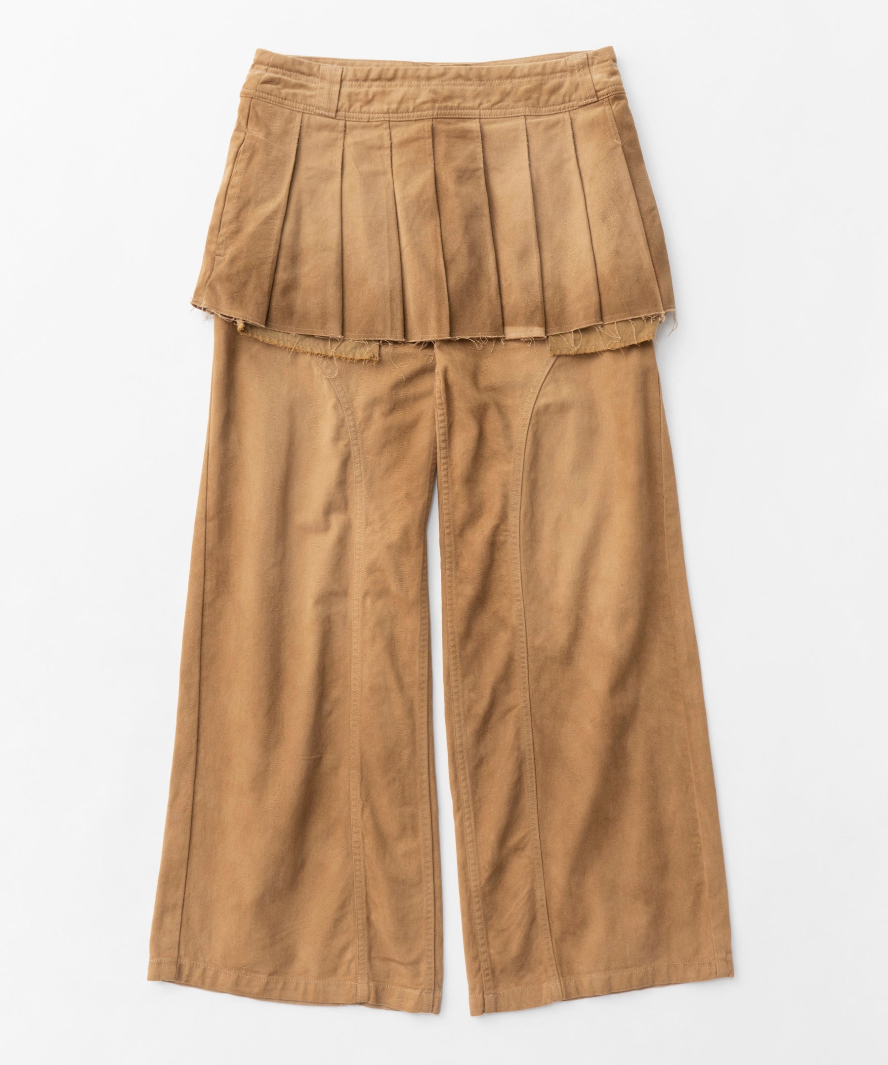 Pleated Skirt Layered Pants