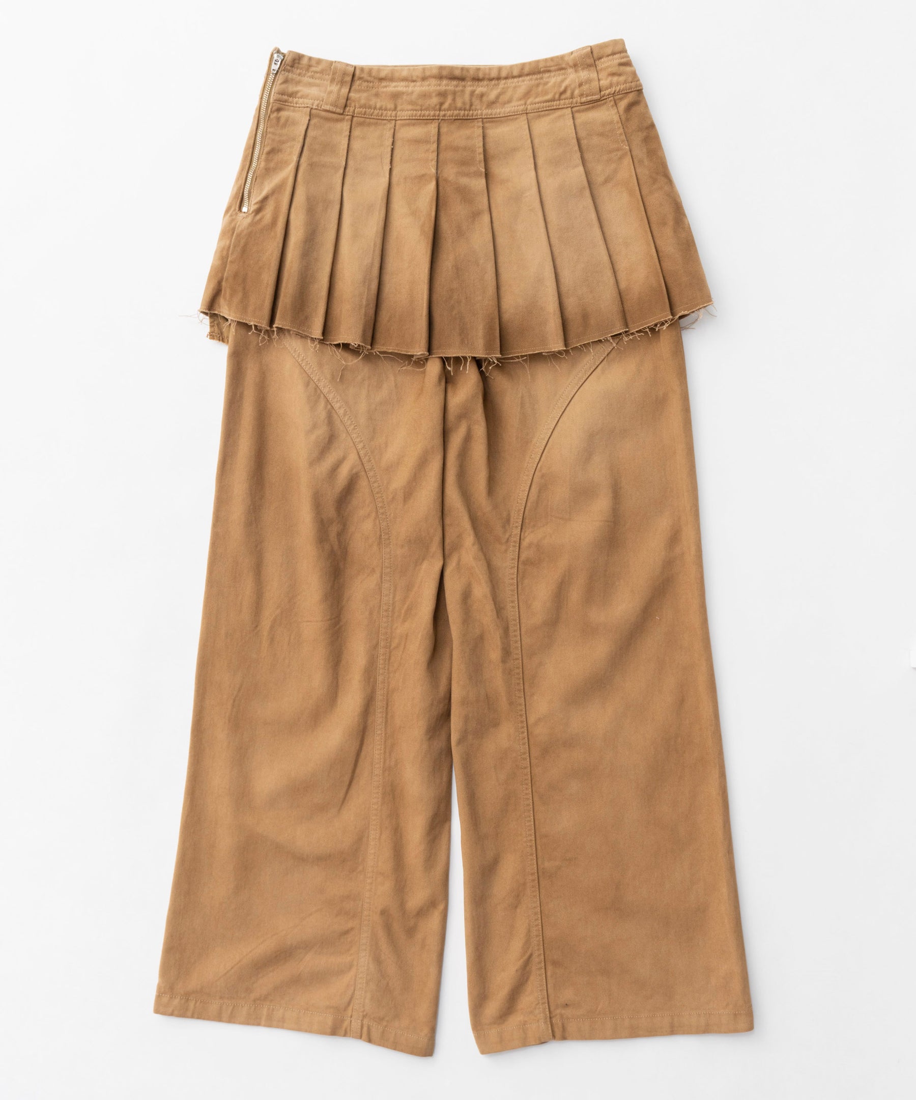 Pleated Skirt Layered Pants