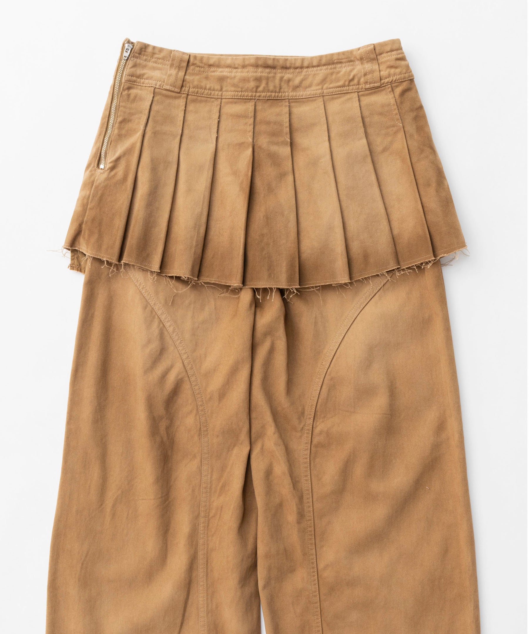 Pleated Skirt Layered Pants