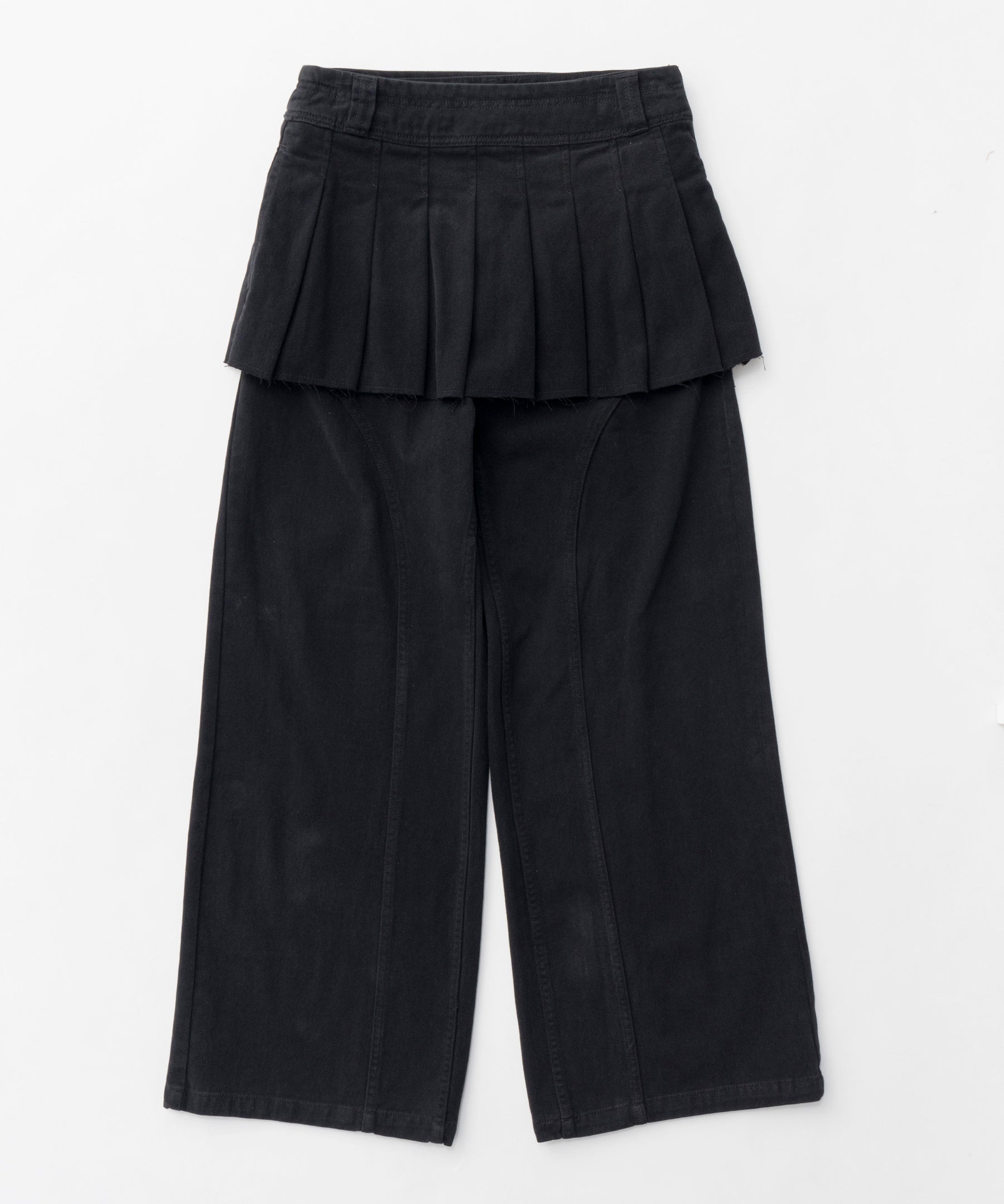 Pleated Skirt Layered Pants