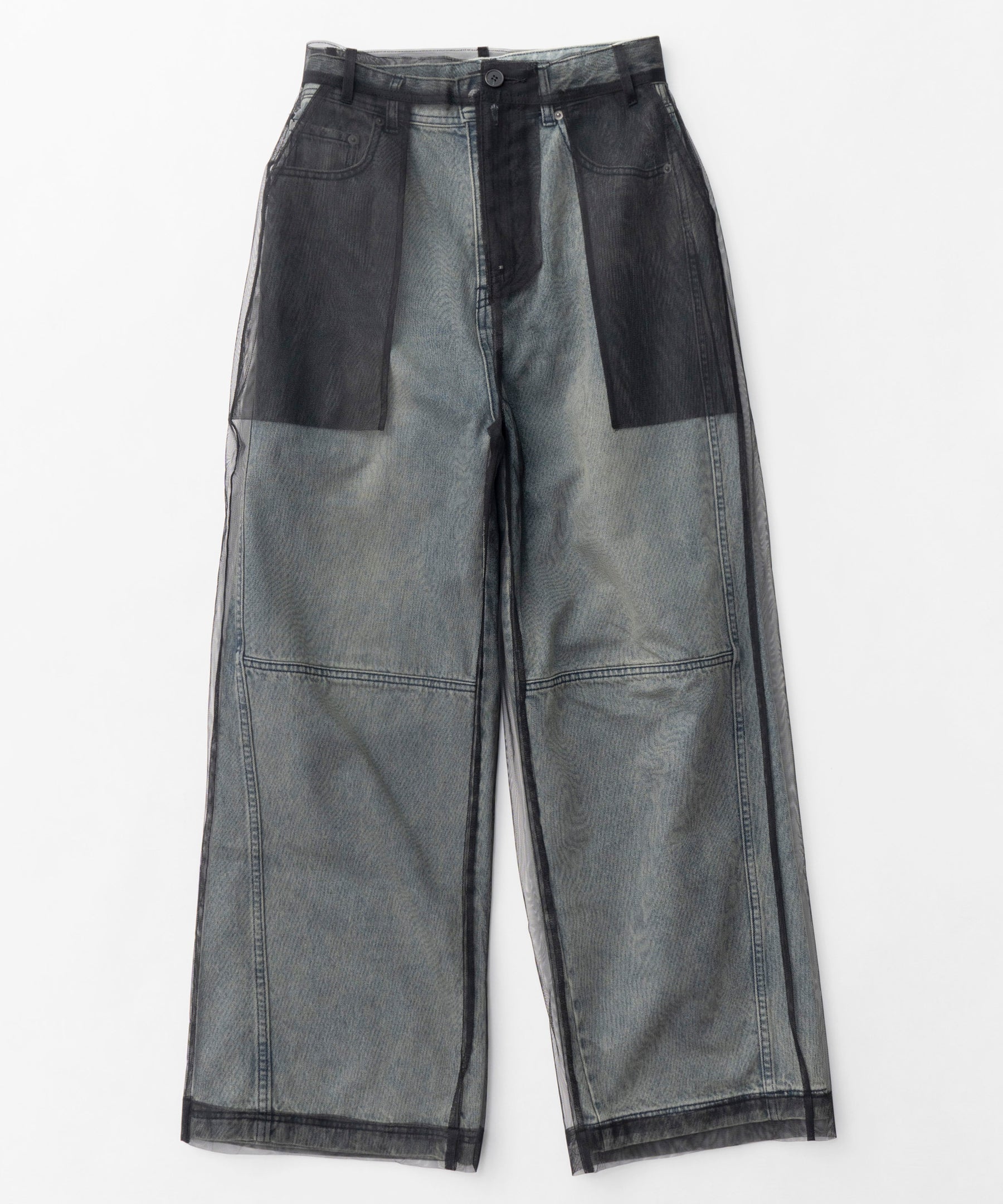 Tulle Layer Denim Pants