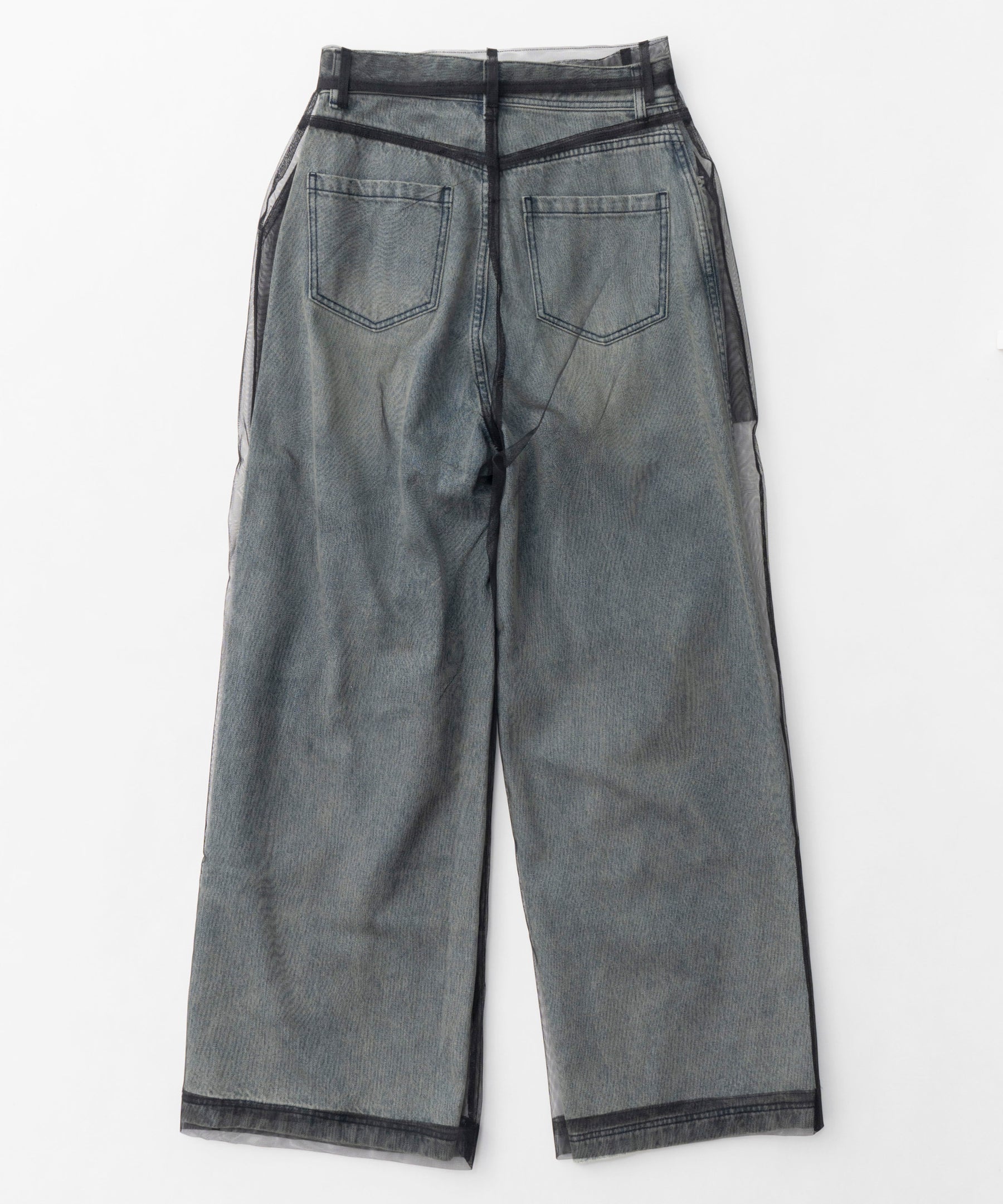 Tulle Layer Denim Pants