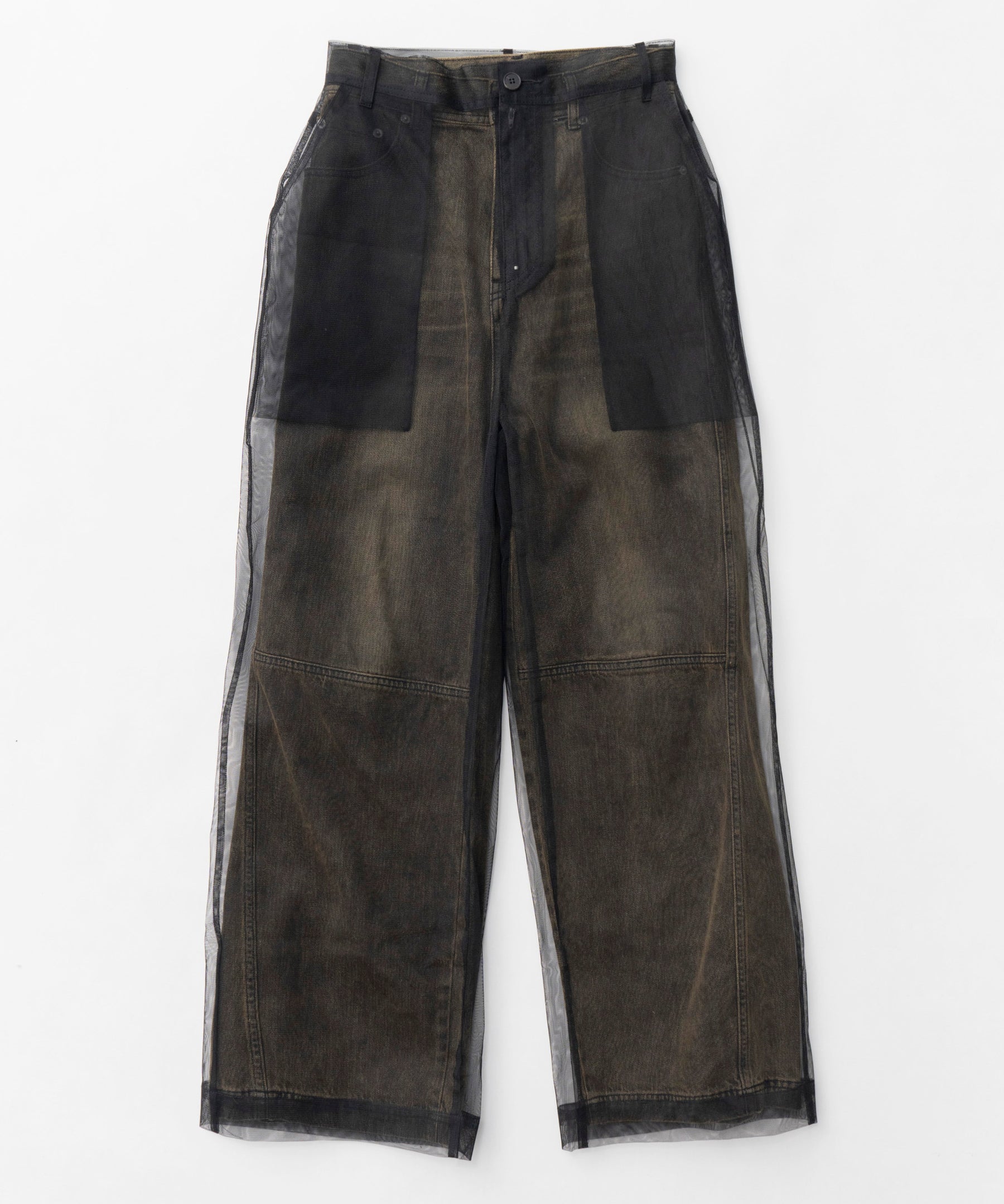 Tulle Layer Denim Pants