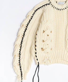 Hand Stitch Popcorn Cable Knit