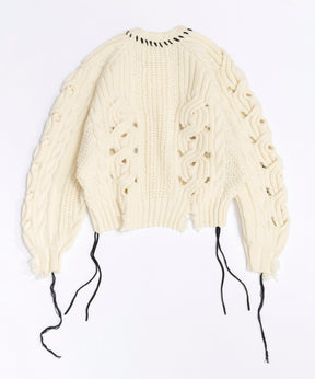 Hand Stitch Popcorn Cable Knit