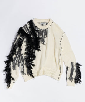 【SALE】Random Cut Fringe Knit