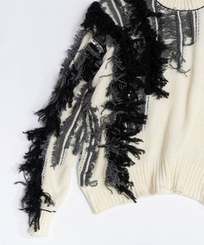 【SALE】Random Cut Fringe Knit