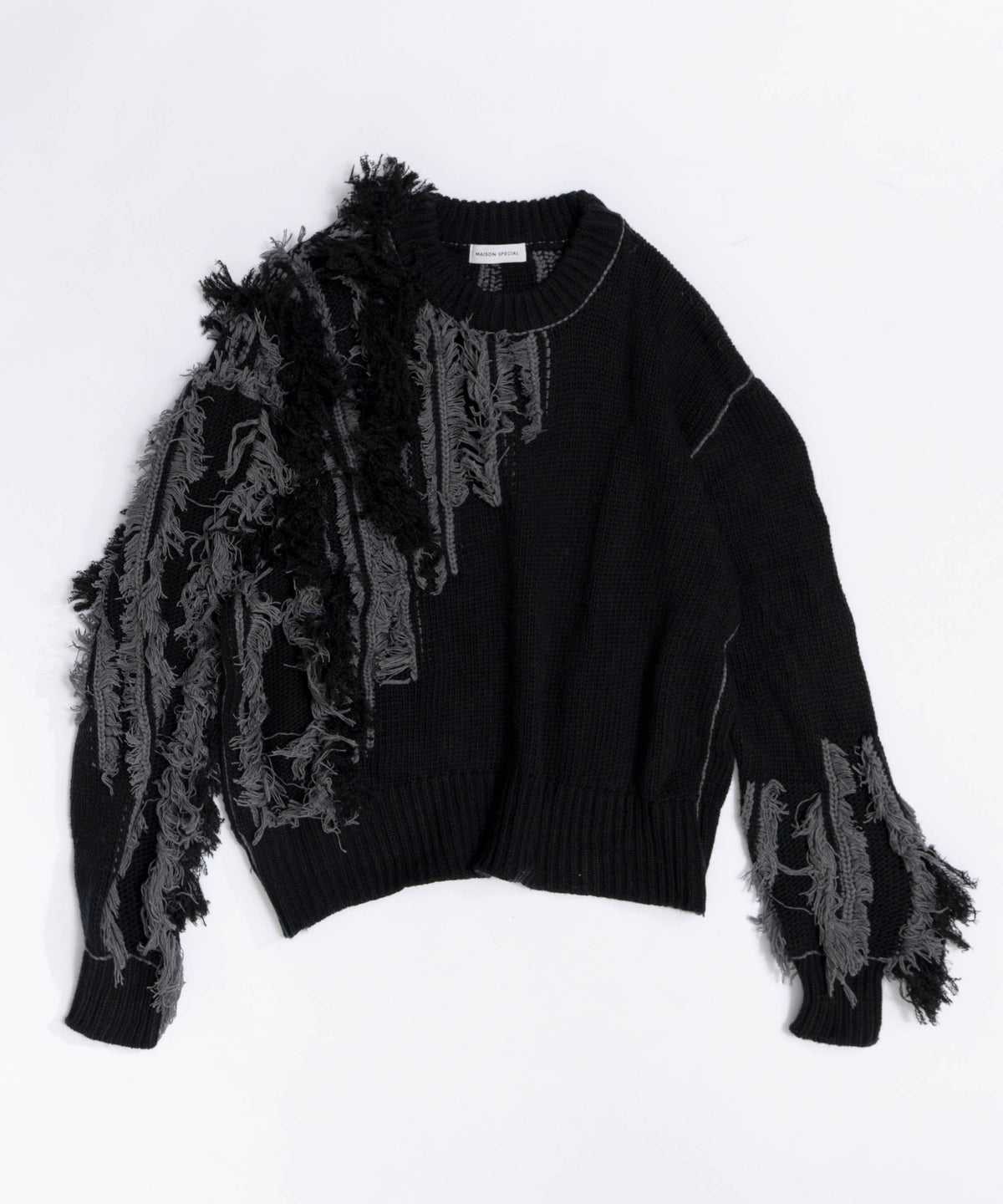 【SALE】Random Cut Fringe Knit