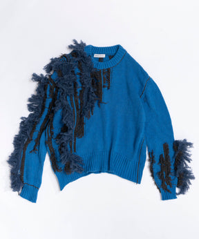 【SALE】Random Cut Fringe Knit