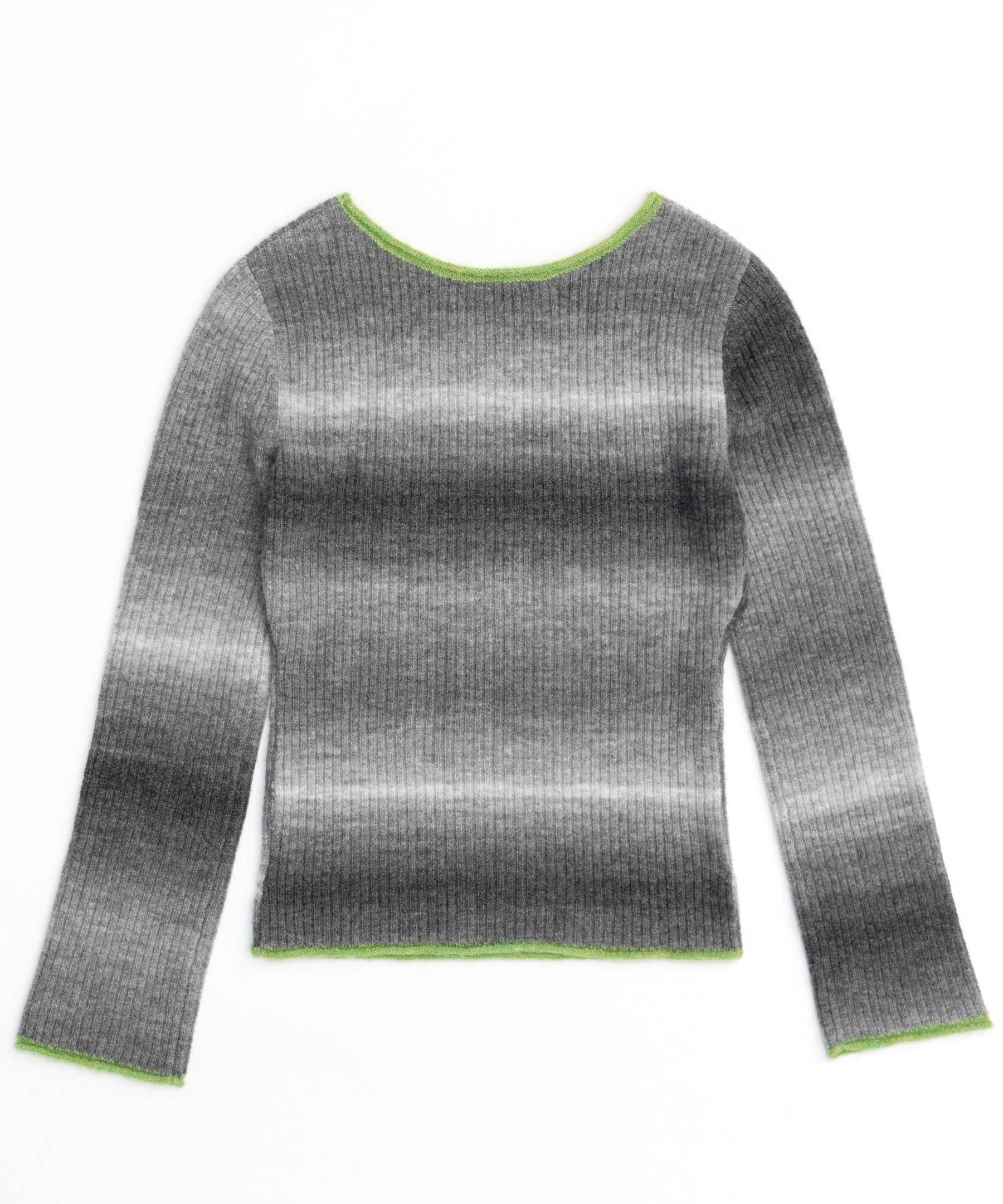 With Muffler Gradient Knit Tops