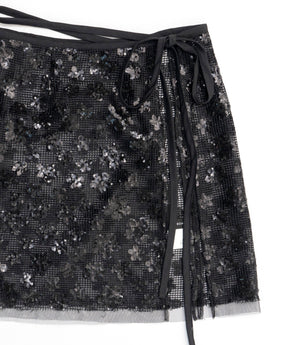 Glitter Flower Wrap Skirt