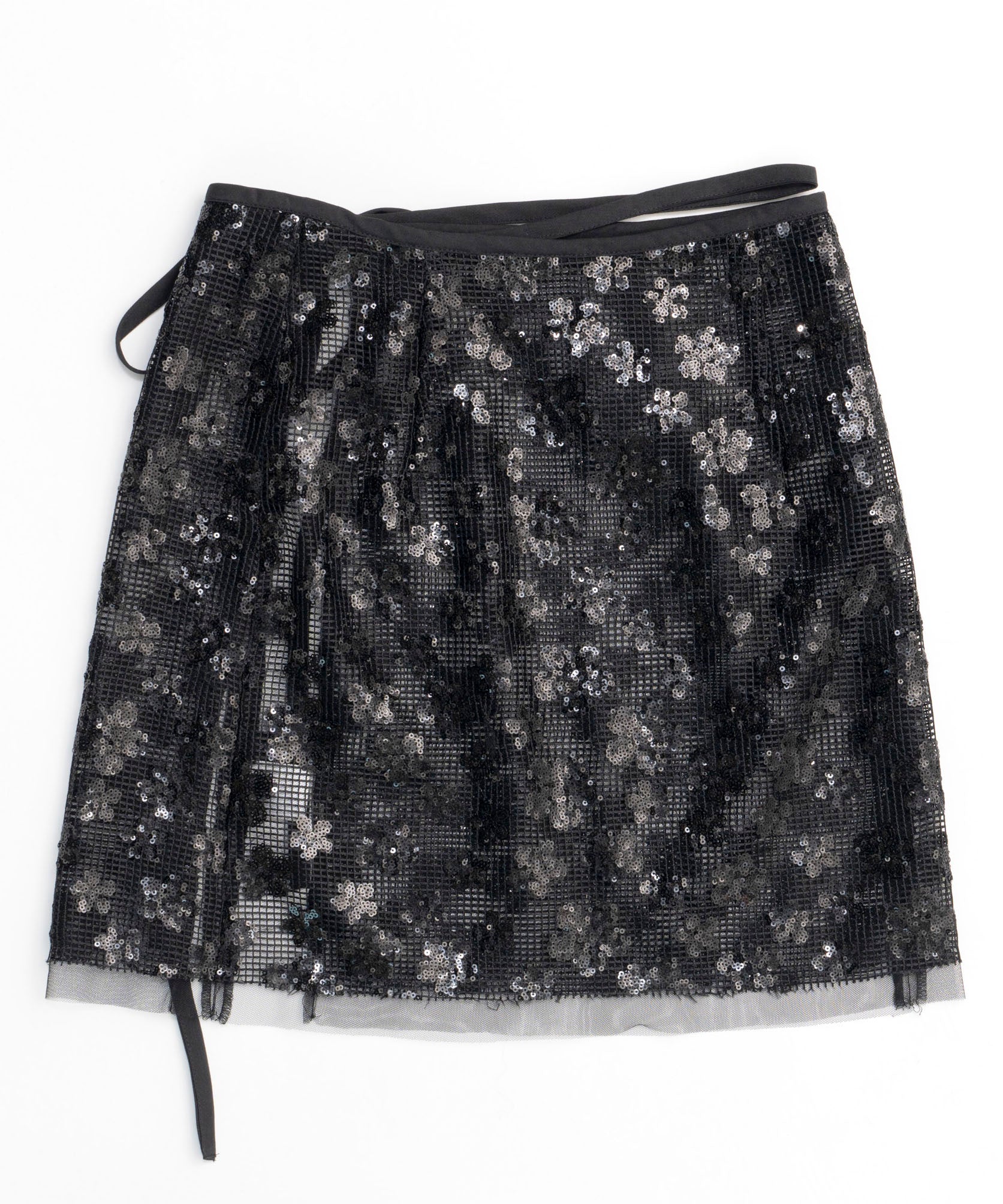 Glitter Flower Wrap Skirt