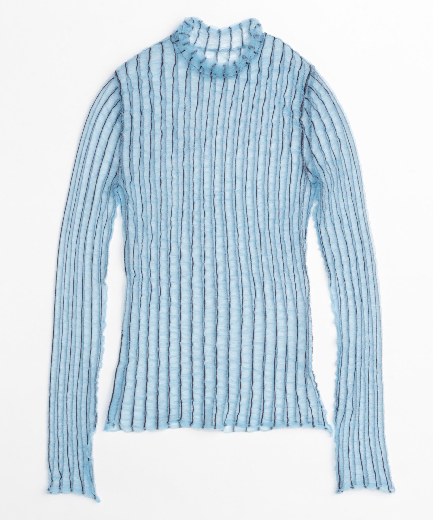 Shirring Stripe Sheer Knitwear