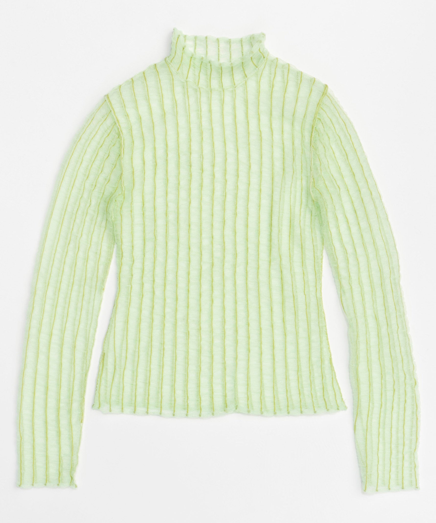 Shirring Stripe Sheer Knitwear