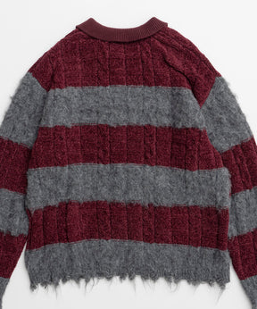 Cable Knitting Border Rugger Knit Tops