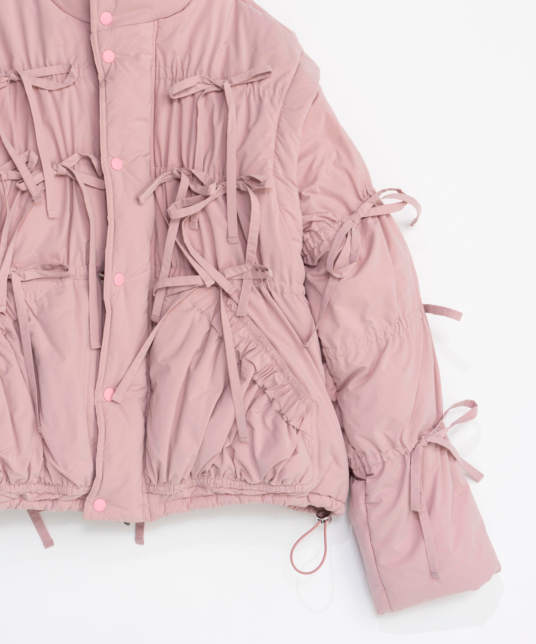 2way Ribbon Puffer Jacket