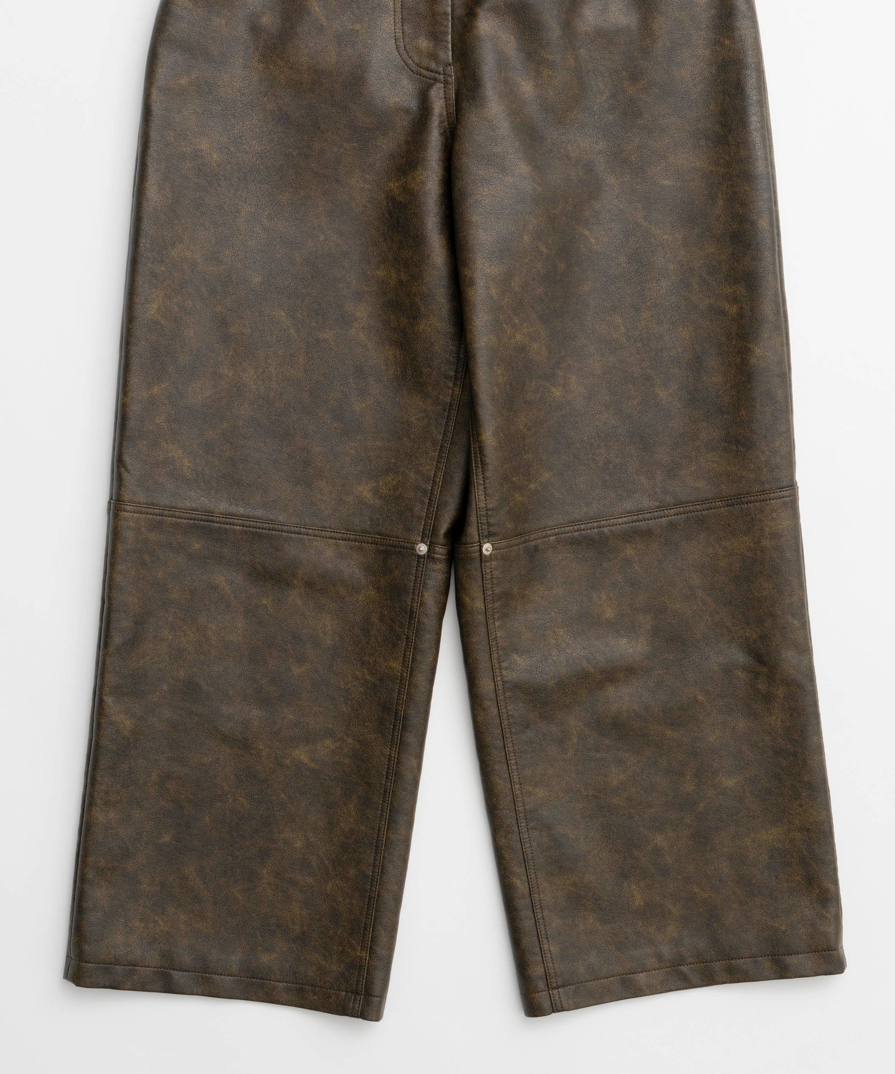 Cocoon Wide Silhouette Vegan Leather Pants