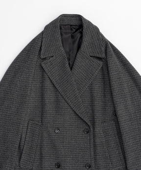 Gun Club Plaid Long Coat